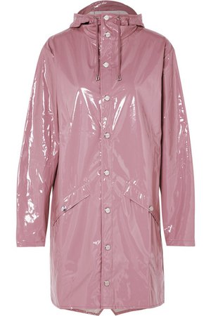 Rains | Hooded glossed-PU raincoat | NET-A-PORTER.COM