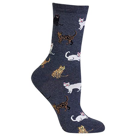 Hot Sox Women's Classic Cats Crew Socks, Black, Medium: Amazon.ca: Clothing & Accessories
