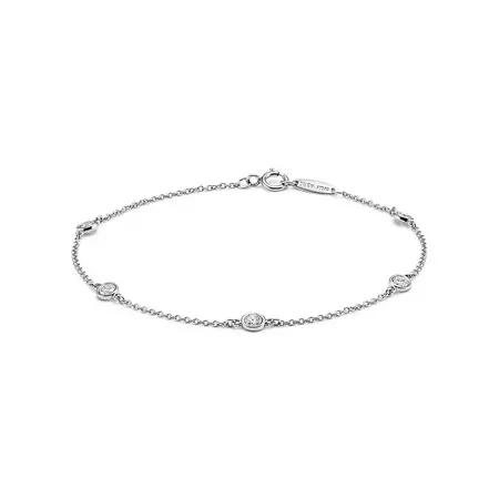 Elsa Peretti® Diamonds by the Yard® bracelet in platinum. | Tiffany & Co.
