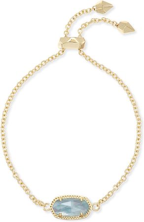Amazon.com: Kendra Scott Elaina Link Chain Bracelet for Women, Dainty Fashion Jewelry, 14k Gold-Plated Brass, Light Blue Illusion: Clothing, Shoes & Jewelry
