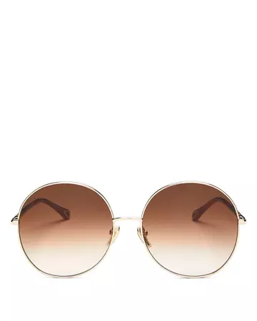 Chloé 61mm Round Sunglasses