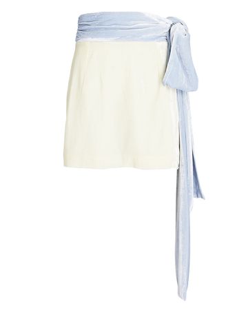 BERNADETTE Bernard Belted Velvet Mini Skirt | INTERMIX®