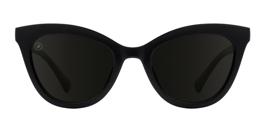 Madame X Cat Eye Sunglasses - Polarized Smoke Lens With Oversized Black Frame Sunglasses | $58 US | Blenders Eyewear