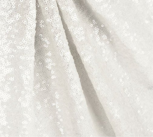White Sequin Fabric Swatch