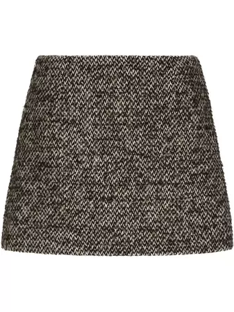 Dolce & Gabbana Speckled Tweed Miniskirt - Farfetch