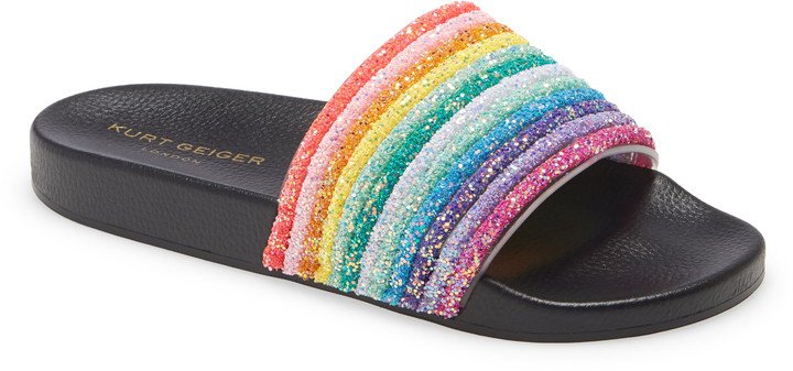 Rainbow Shop Meena Rainbow Slide Sandal