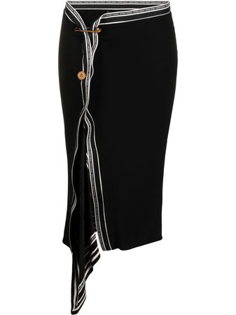 Versace safety-pin Asymmetric Skirt - Farfetch