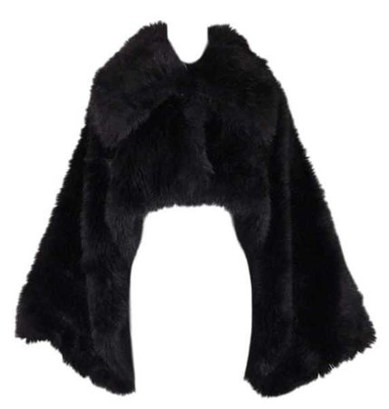F/W 1993 Vivienne Westwood Gold Label Black Cropped Fur Jacket | My Haute Wardrobe