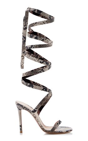 Snake-Effect Lace-Up Sandals By Gianvito Rossi | Moda Operandi