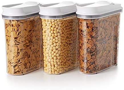 Amazon.com: OXO Good Grips 3-Piece Airtight POP Cereal Dispenser Set, Clear, 3 Piece Cereal Set [Dispenser]: Clothing