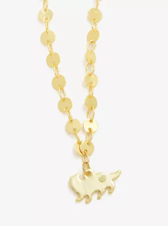 Harry Potter Hufflepuff Disc Chain Necklace
