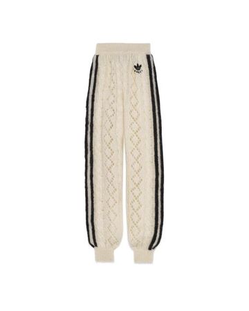 Gucci Adidas X Mohair Knit jogging Pant in White (Natural) | Lyst