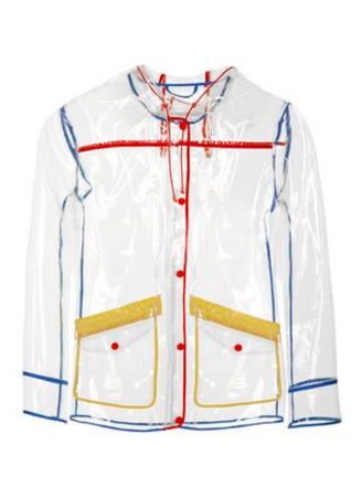 primary colors clear raincoat rain coat jacket