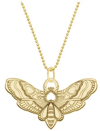 Gold Moth Necklace