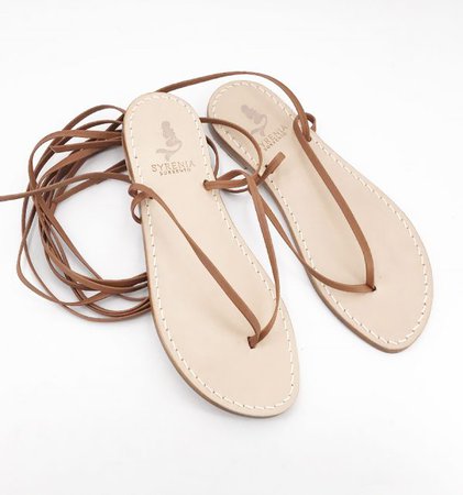 Sandali alla schiava - Enea in pelle cuoio - Gladiators leather sandals