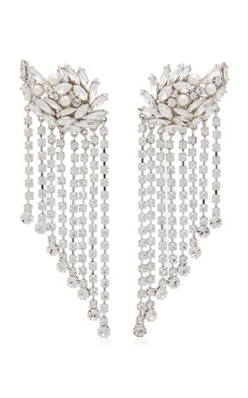 Crystal Cascade Statement Earrings By Alessandra Rich | Moda Operandi