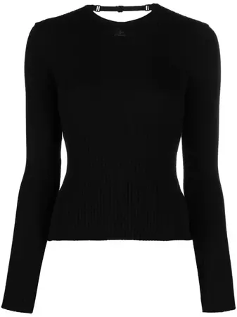 Courrèges open-back fine-ribbed Top - Farfetch