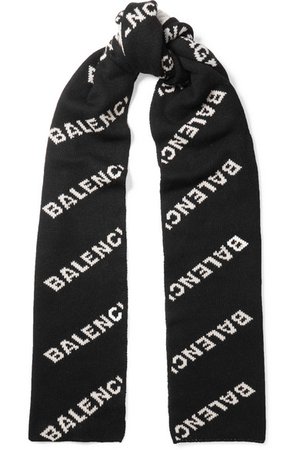 Balenciaga | Intarsia-knit scarf | NET-A-PORTER.COM