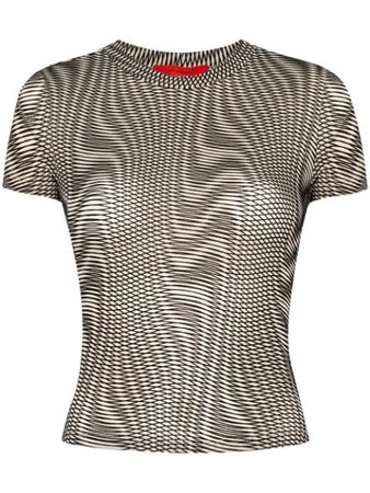 Eckhaus Latta Burnout Optical Illusion T-shirt - Farfetch