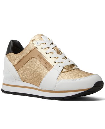 cream Michael Kors Billie Trainer Sneakers & Reviews - Athletic Shoes & Sneakers - Shoes - Macy's