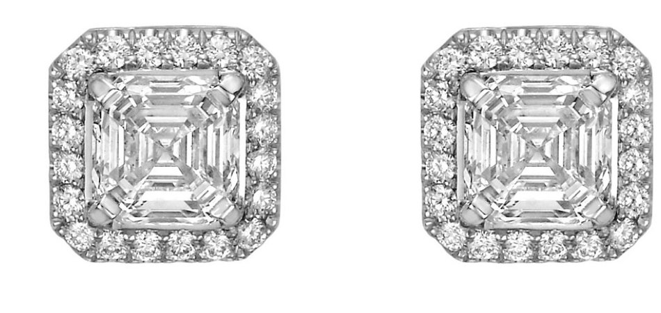 square diamond earrings
