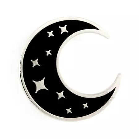 Crescent Moon Enamel Pin - Etsy