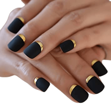 black gold manicure