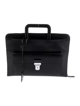 Yves Saint Laurent Leather Briefcase - Black Briefcases, Bags - YVE205921 | The RealReal