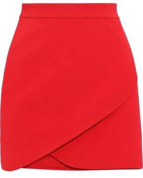 Dasia Wrap-effect Crepe Mini Skirt