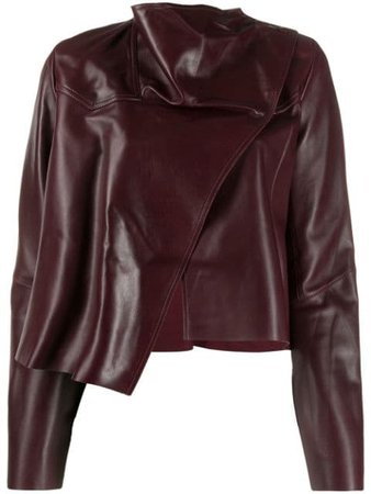 Red Isabel Marant Wrap Style Leather Jacket | Farfetch.com