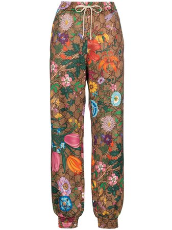 Gucci GG Flora Print Track Pants - Farfetch