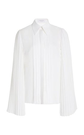 Pleated Silk-Georgette Blouse By Michael Kors Collection | Moda Operandi