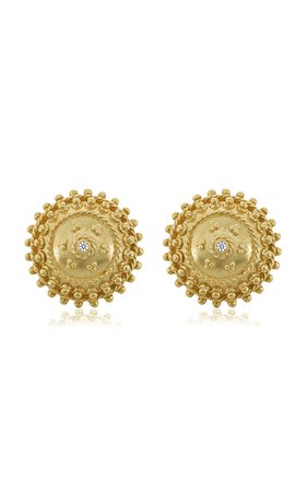 Amrapali, Heritage Orb 18K Yellow Gold And Diamond Stud Earrings