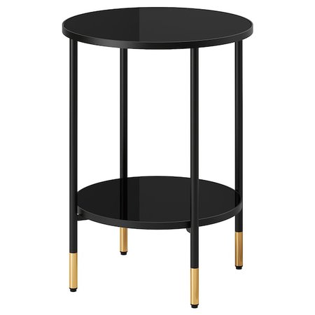 ÄSPERÖD Side table - black/glass black - IKEA