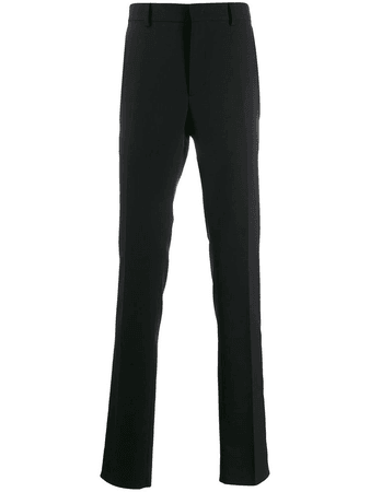 FENDI Floral Jacquard Tailored Trousers In Black