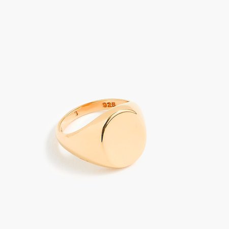 J.Crew: 14k gold-plated signet ring
