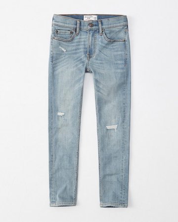 boys ripped super skinny jeans | boys bottoms | Abercrombie.com