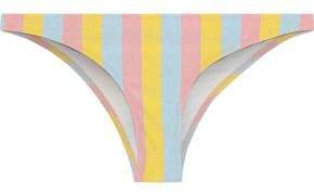The Rachel Metallic Striped Low-rise Bikini Briefs
