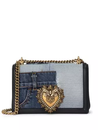 Dolce & Gabbana Medium Devotion Denim Shoulder Bag - Farfetch