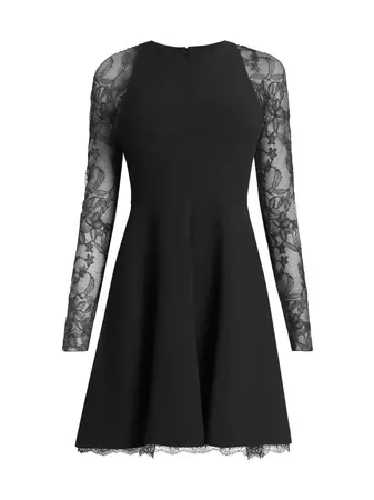 Shop Giambattista Valli Lace-Embellished Knee-Length Dress | Saks Fifth Avenue