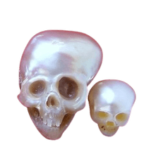 skull carved pearls