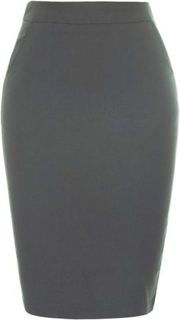 Amazon.com: Kate Kasin Women Hight Waist Stretchy Bodycon Knee Length Pencil Skirt with Pockets Grey : Clothing, Shoes & Jewelry