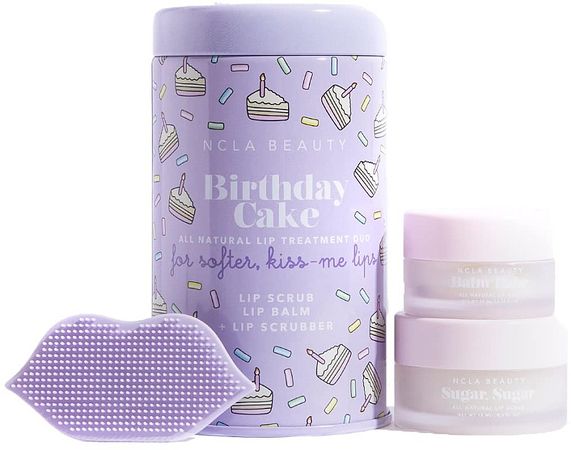 Σετ Κέικ Διακοπών - NCLA Beauty Birthday Cake (l/balm/10ml + l/scrub/15ml + scrubber) | Makeup.gr