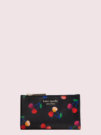 spencer cherries small slim bifold wallet | Kate Spade New York