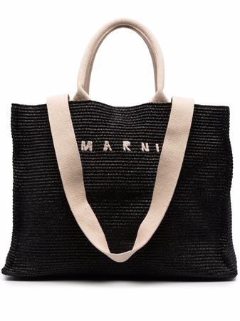 Marni embroidered-logo Tote Bag - Farfetch