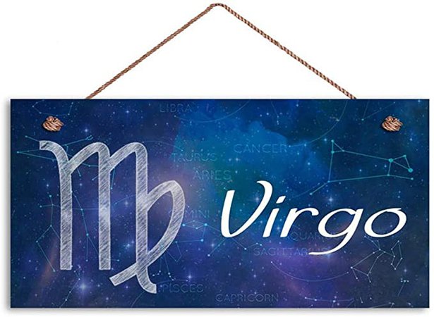 Amazon.com: INNAPER Virgo Sign, Zodiac Sign, Constellation Wall Art, Galaxy Style, 6" x 12" Sign, Housewarming Gift(W9150): Posters & Prints
