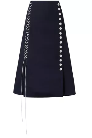 Malene Birger lace-up woven skirt