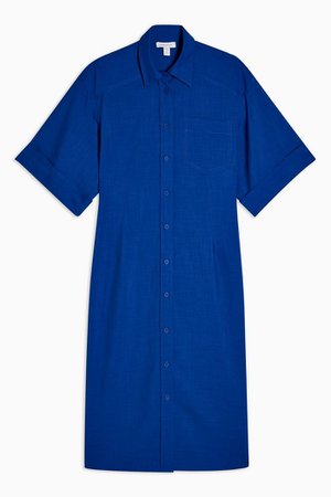 **Cobalt Blue Bowling Sleeve Dress By Topshop Boutique | Topshop