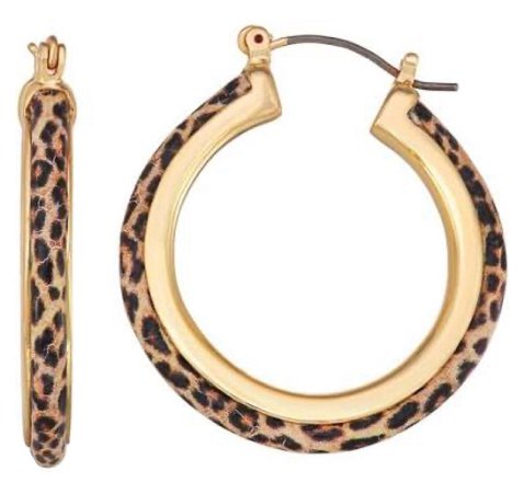 Leopard Hoop Earrings