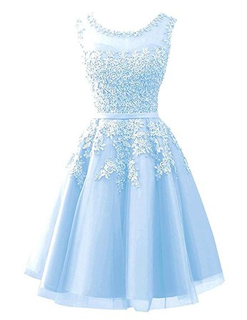 Cdress Tulle Short Junior Homecoming Dresses Lace Appliques Prom Dress Evening Gowns at Amazon Women’s Clothing store: